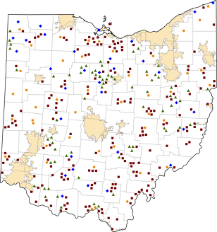 Ohio Rural Healthcare Facilities map
