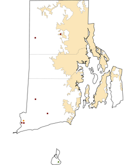 Rhode Island Rural Healthcare Facilities map