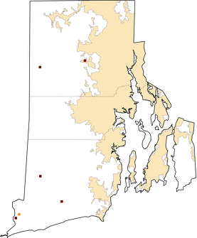 Rhode Island Rural Healthcare Facilities map