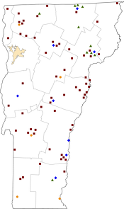 Vermont Rural Healthcare Facilities map