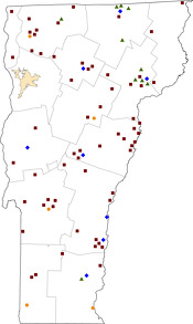 Selected Rural Healthcare Facilities in Vermont