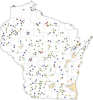 Wisconsin Rural Healthcare Facilities map