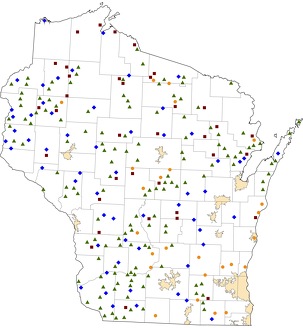 Wisconsin Rural Healthcare Facilities map