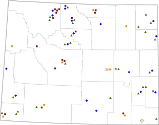 Wyoming Rural Healthcare Facilities map