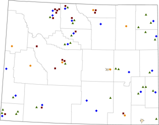 Wyoming Rural Healthcare Facilities map