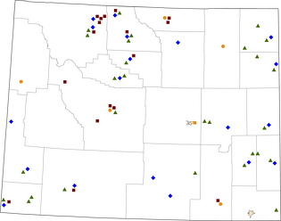 Wyoming Rural Healthcare Facilities map