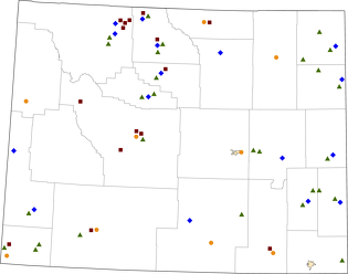 Wyoming Rural Healthcare Facilities map