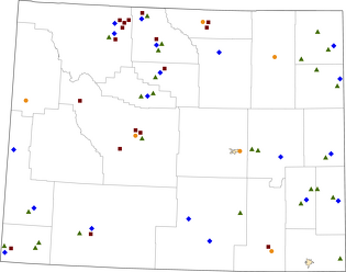 Wyoming Rural Healthcare Facilities map
